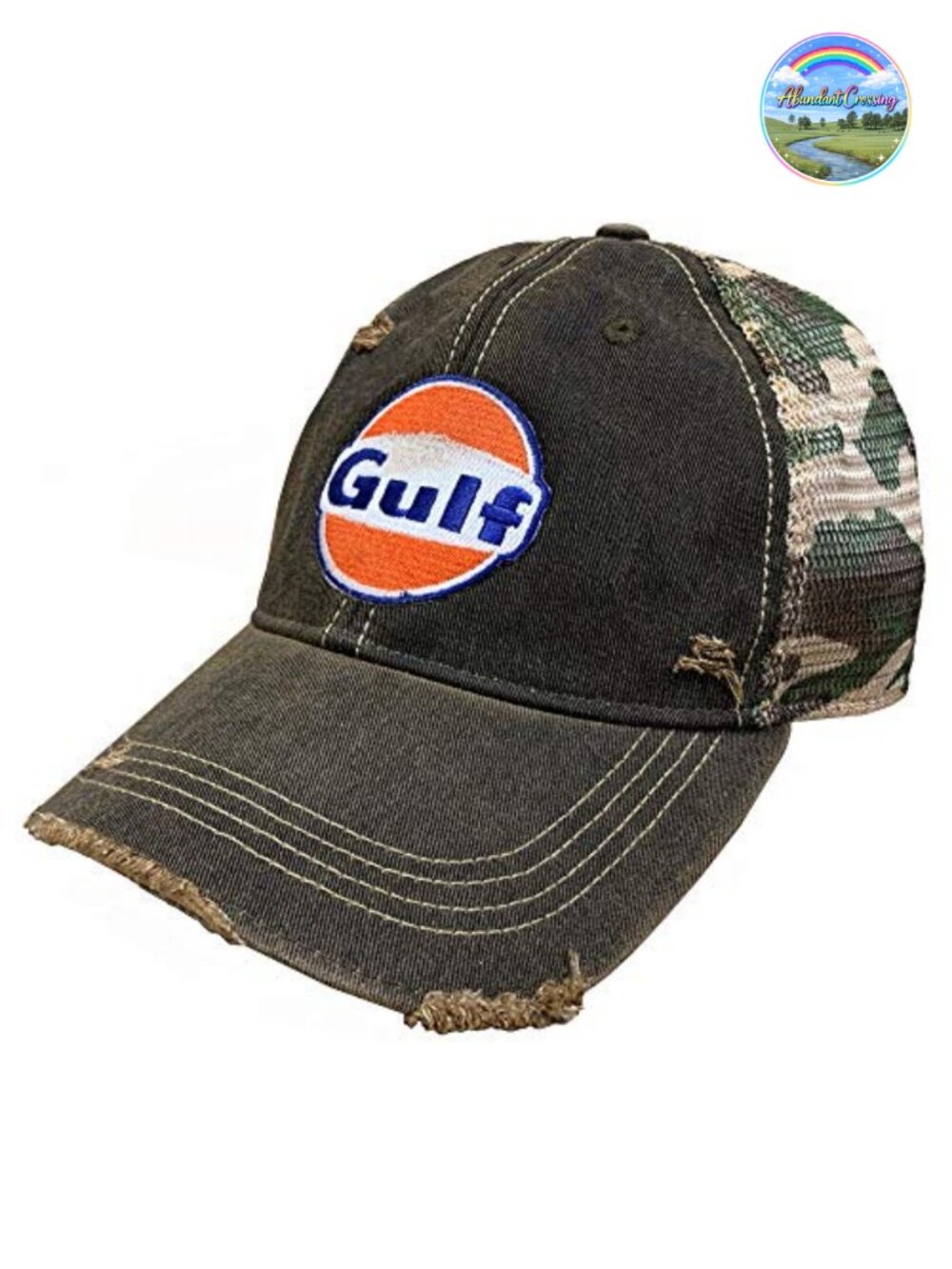 Gulf Distressed Vintage Adjustable Snapback Trucker Hat